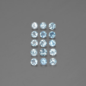  ct natürliche blauer Aquamarin-Edelsteine, Rundschliff, VS