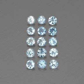  ct natürliche blauer Aquamarin-Edelsteine, Rundschliff, VS