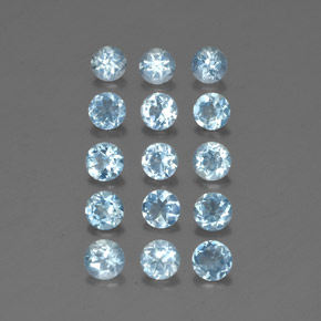 ct natürliche blauer Aquamarin-Edelsteine, Rundschliff, VS
