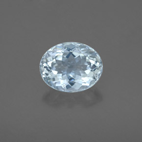 1,66 ctw natürlicher blauer Aquamarin, Oval Schliff, VS