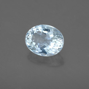 1,66 ctw natürlicher blauer Aquamarin, Oval Schliff, VS