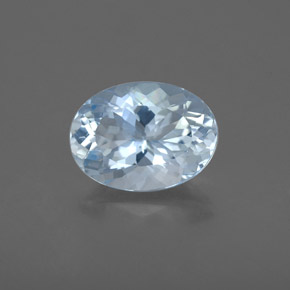 1,74 ctw natürlicher blauer Aquamarin, Oval Schliff, VS