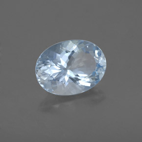 1,74 ctw natürlicher blauer Aquamarin, Oval Schliff, VS