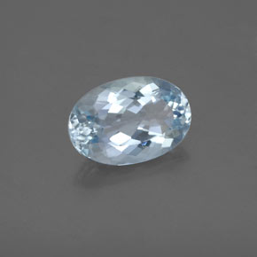 1,67 ctw natürlicher blauer Aquamarin, Oval Schliff, VS
