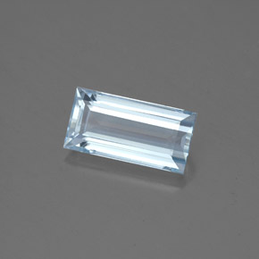 1,60 ctw natürlicher blauer Aquamarin, Baguette, VVS