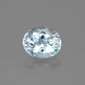 1,41 ctw natürlicher blauer Aquamarin, Oval Schliff, VS