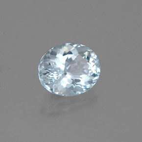 1,41 ctw natürlicher blauer Aquamarin, Oval Schliff, VS