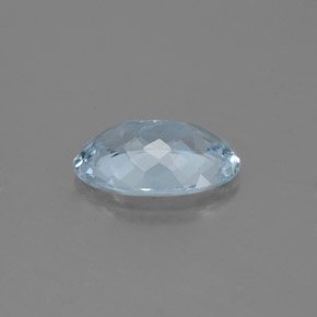 1,23 ctw natürlicher blauer Aquamarin, Oval Schliff, VS