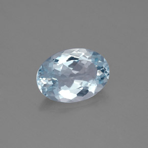 1,32 ctw natürlicher blauer Aquamarin, Oval Schliff, SI