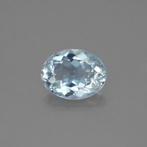 1,18 ctw natürlicher blauer Aquamarin, Oval Schliff, VS
