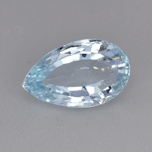 3,62 ctw natürlicher blauer Aquamarin, Birnenform, SI