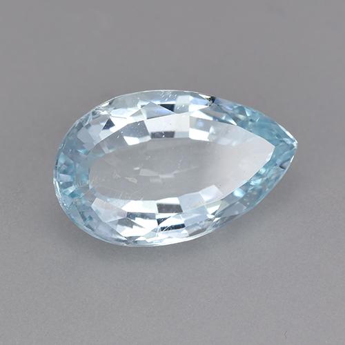 3,62 ctw natürlicher blauer Aquamarin, Birnenform, SI
