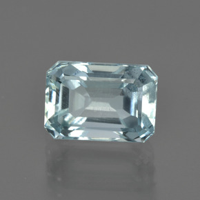 2,07 ctw natürlicher blauer Aquamarin, Smaragdschliff, VS