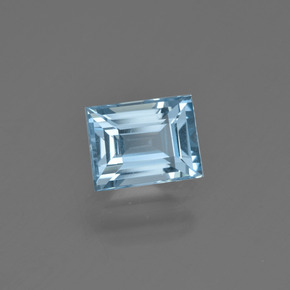 1,34 ctw natürlicher blauer Aquamarin, Baguette, VVS
