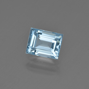 1,34 ctw natürlicher blauer Aquamarin, Baguette, VVS