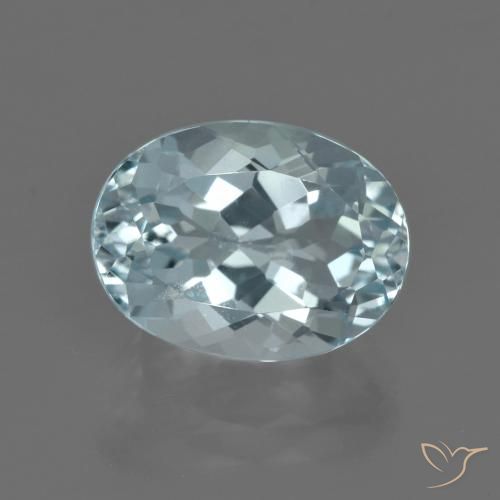 5.02ct Natürlicher Helles Aquablau Aquamarin, Oval, VS