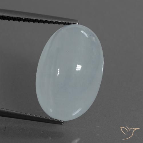 9.28ct Natürlicher Bläulich-weiß Aquamarin, Oval, Lichtdurchlässig