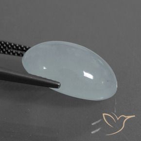 9,17 ctw natürlicher Bläulich-weiß Aquamarin, Oval, Lichtdurchlässig