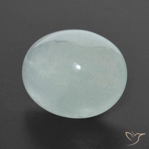 9.16ct Natürlicher Blasses Grün Aquamarin, Oval, Lichtdurchlässig