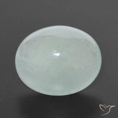 9,17 ctw natürlicher Blasses Grün Aquamarin, Oval, Lichtdurchlässig