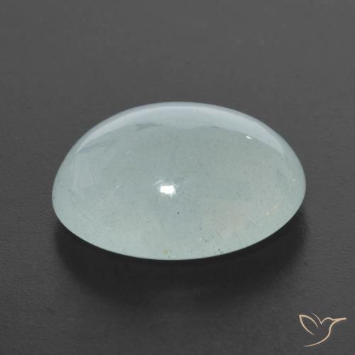 9,17 ctw natürlicher Blasses Grün Aquamarin, Oval, Lichtdurchlässig