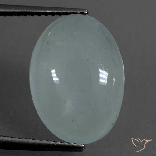7.05ct Natürlicher hellblau Aquamarin, Oval, Lichtdurchlässig