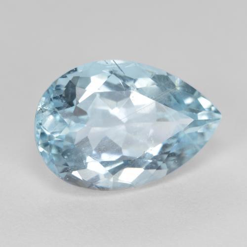 4,84 ctw natürlicher blauer Aquamarin, Birnenform, VS-SI