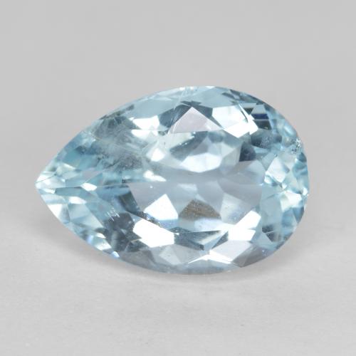 4,84 ctw natürlicher blauer Aquamarin, Birnenform, VS-SI