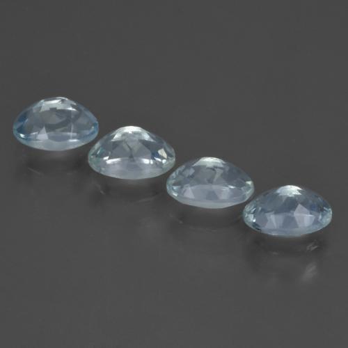 2,04 ct natürliche Helles Himmelblau Aquamarin-Edelsteine, Oval Schliff, VVS-VS