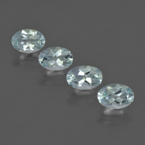 1.68 ct natürliche Hellblau Aquamarin-Edelsteine, Oval Schliff, VS
