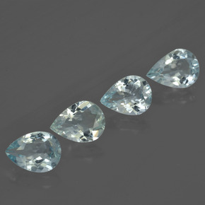 3,26 ct natürliche blauer Aquamarin-Edelsteine, Birnenform, VVS-VS