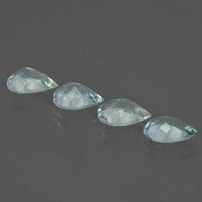 3,26 ct natürliche blauer Aquamarin-Edelsteine, Birnenform, VVS-VS