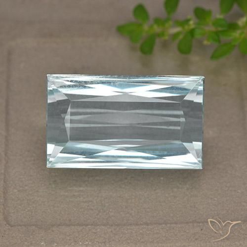 11.89ct Natürlicher hellblau Aquamarin, Baguette, VVS