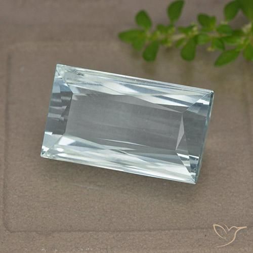 9,17 ctw natürlicher hellblau Aquamarin, Baguette, VVS