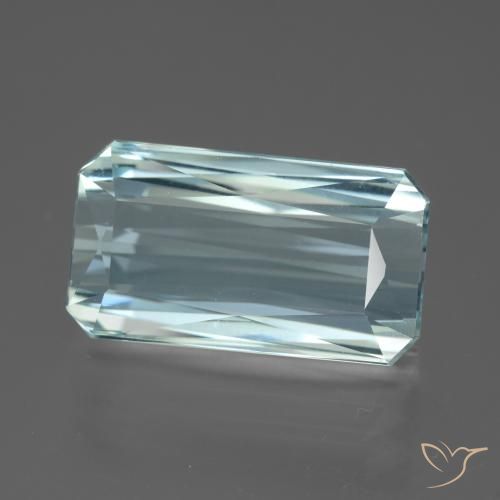 13.81ct Natürlicher Helles Aquablau Aquamarin, Smaragdschliff, VVS