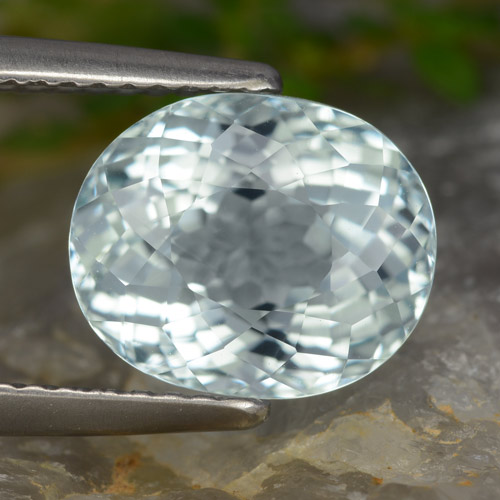 4,23 ctw natürlicher blauer Aquamarin, Oval Schliff, VVS
