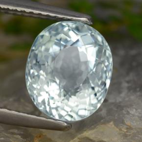 4,23 ctw natürlicher blauer Aquamarin, Oval Schliff, VVS