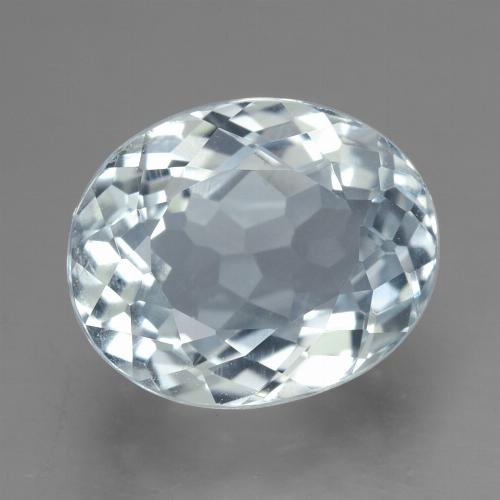 2,88 ctw natürlicher weißer Aquamarin, Oval Schliff, VVS-VS