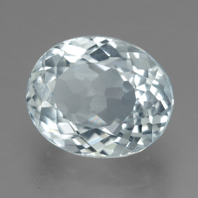 2,88 ctw natürlicher weißer Aquamarin, Oval Schliff, VVS-VS