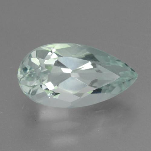 2,75 ctw natürlicher weißer Aquamarin, Birnenform, VVS