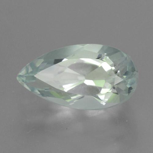 2,75 ctw natürlicher weißer Aquamarin, Birnenform, VVS