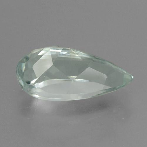 2,75 ctw natürlicher weißer Aquamarin, Birnenform, VVS