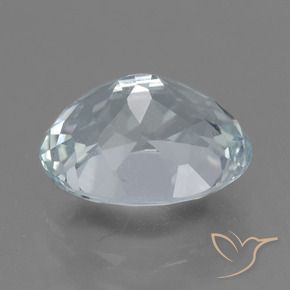 2,53 ctw natürlicher weißer Aquamarin, Oval Schliff, VVS-VS