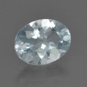 0,85 ctw natürlicher blauer Aquamarin, Oval Schliff, VS