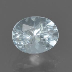 0,90 ctw natürlicher weißer Aquamarin, Oval Schliff, VS