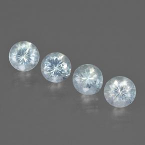 2.26 ct natürliche Helles Babyblau Aquamarin-Edelsteine, Rund Schliff, VS
