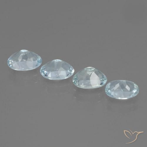 2.40 ct natürliche Hellgrünliches Blau Aquamarin-Edelsteine, Oval Schliff, VS