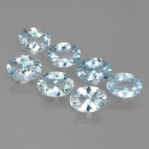 3,28 ct natürliche hellblau Aquamarin-Edelsteine, Oval Schliff, VS