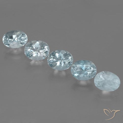 3.83 ct natürliche hellblau Aquamarin-Edelsteine, Oval Schliff, VS