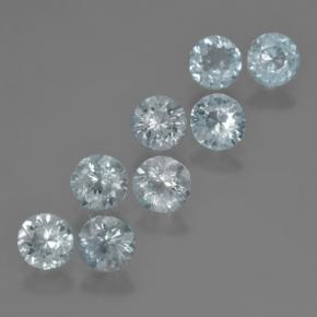 3,18 ct natürliche blauer Aquamarin-Edelsteine, Rundschliff, VS